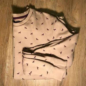 Forever 21 Men Wolf Sweatshirt (Medium/Tan)